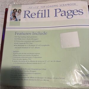 Gibson Refill Pages with White Insert Sheets